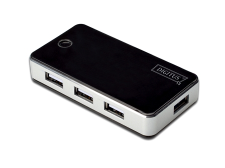 Digitus DA-70222, HUBs, DIGITUS USB-Hub 7-Port schwarz DA-70222 (BILD1)