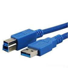 MediaRange Anschlusskabel USB 3.0 Stecker A/B 1,8m blau - MRCS144