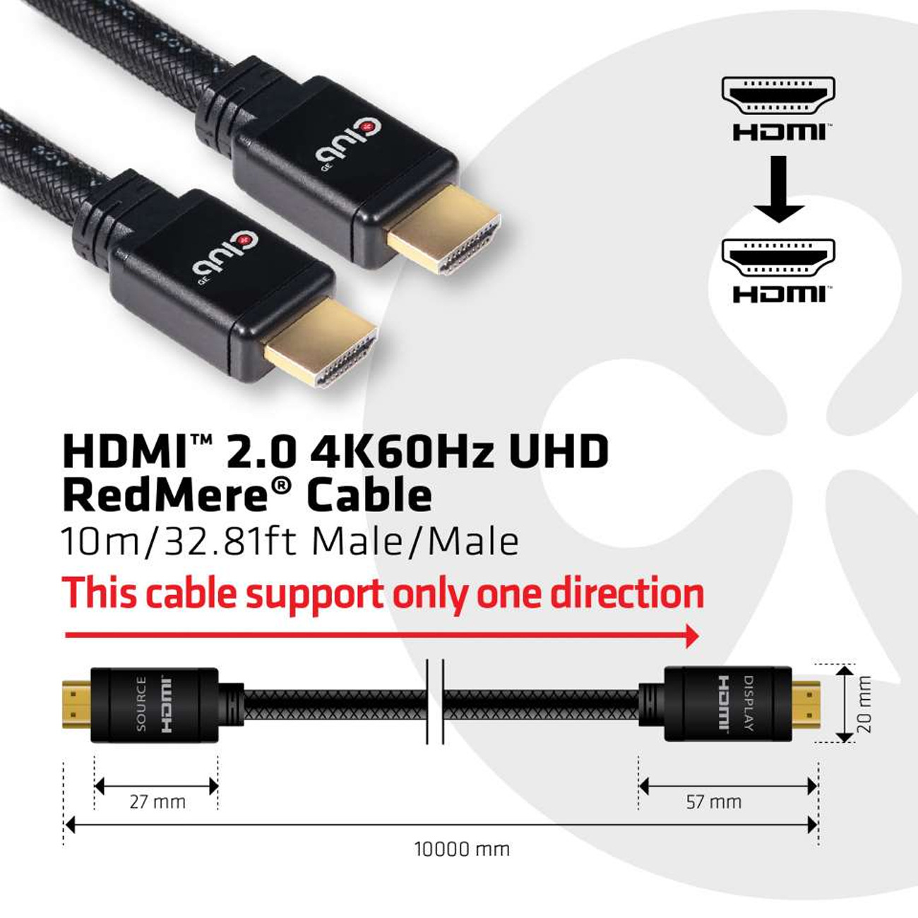 Club 3D CAC-2313, HDMI-Kabel, Club3D HDMI-Kabel A -> A CAC-2313 (BILD1)