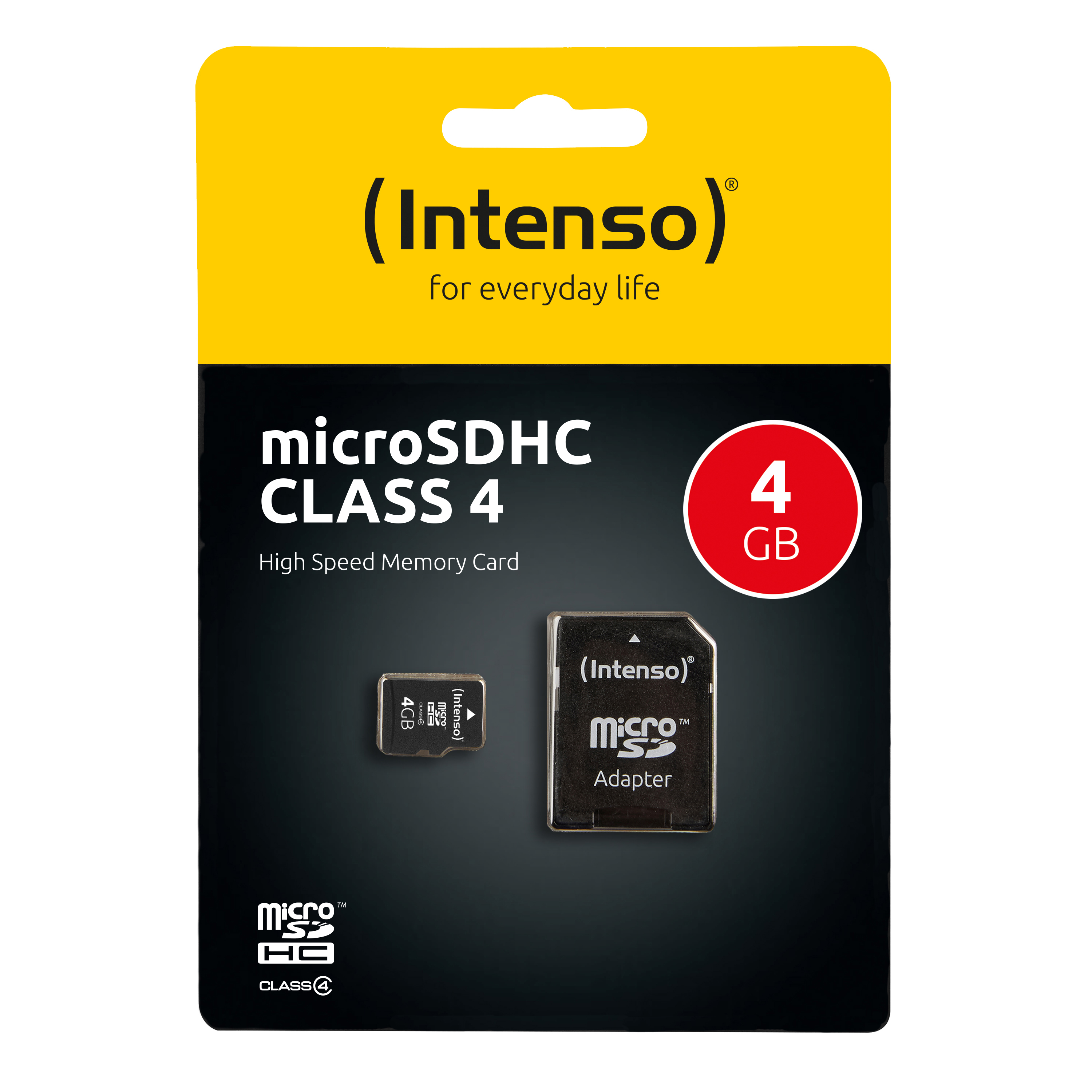 SD MicroSD Card 4GB Intenso inkl. SD Adapter - 3403450
