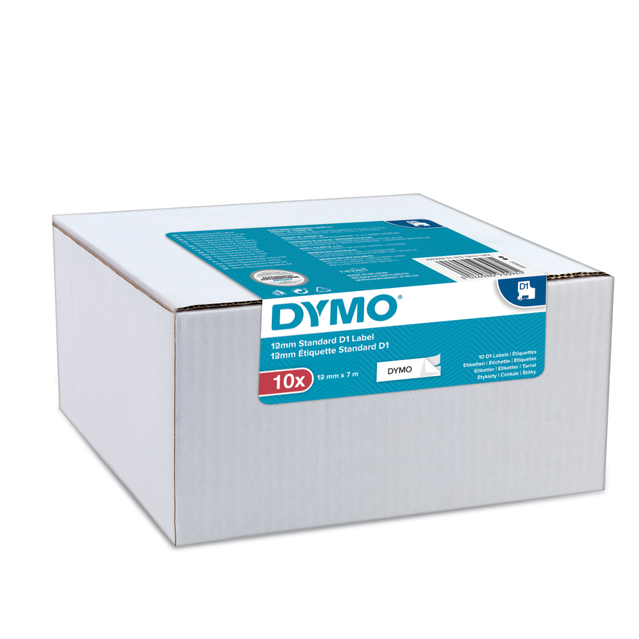 DYMO D1 Polyesterband Vorteilspack 12mmx7.0m sw->wß 10St - 2093097