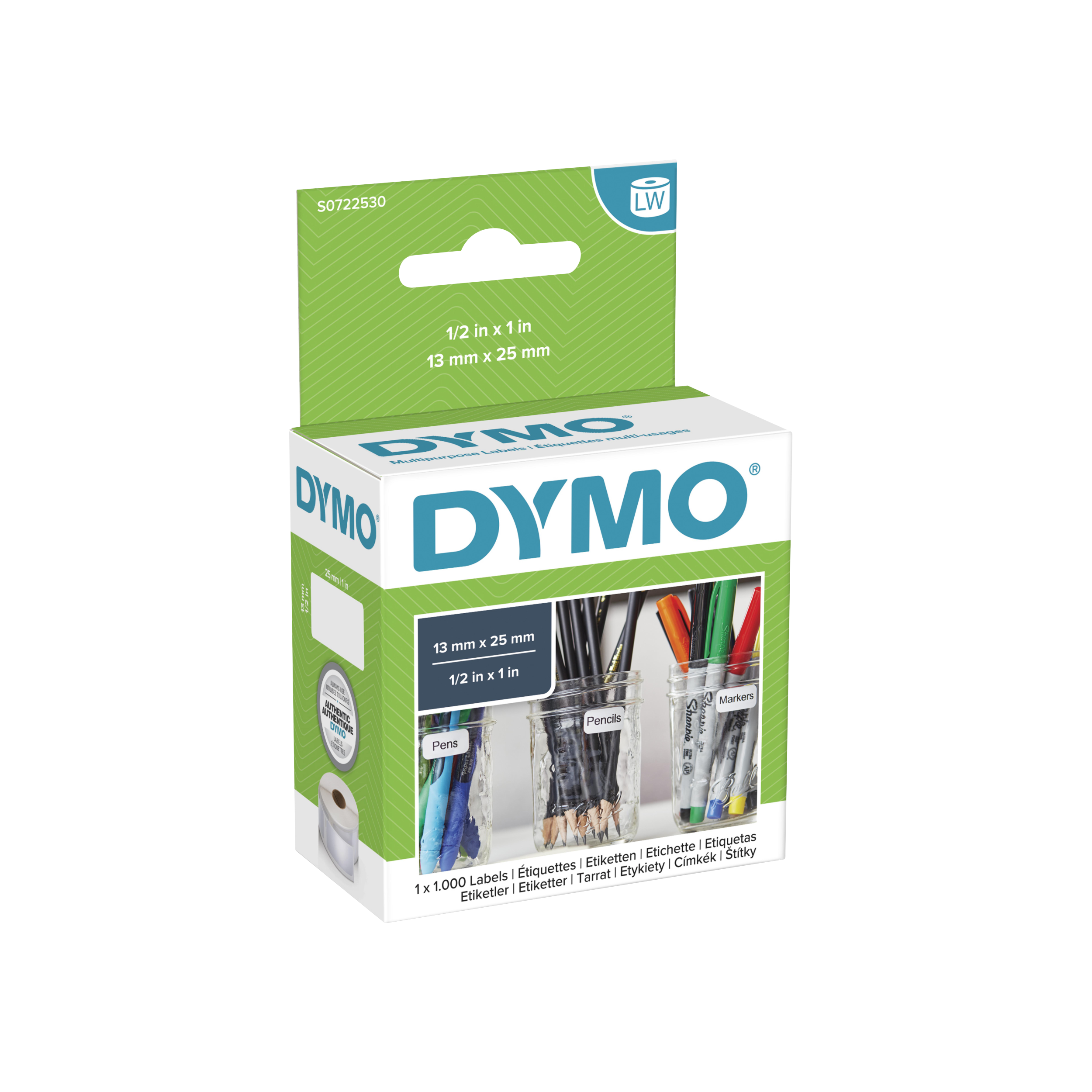 DYMO LW-Vielzwecketiketten 13x 25mm 1000St/Rolle - S0722530