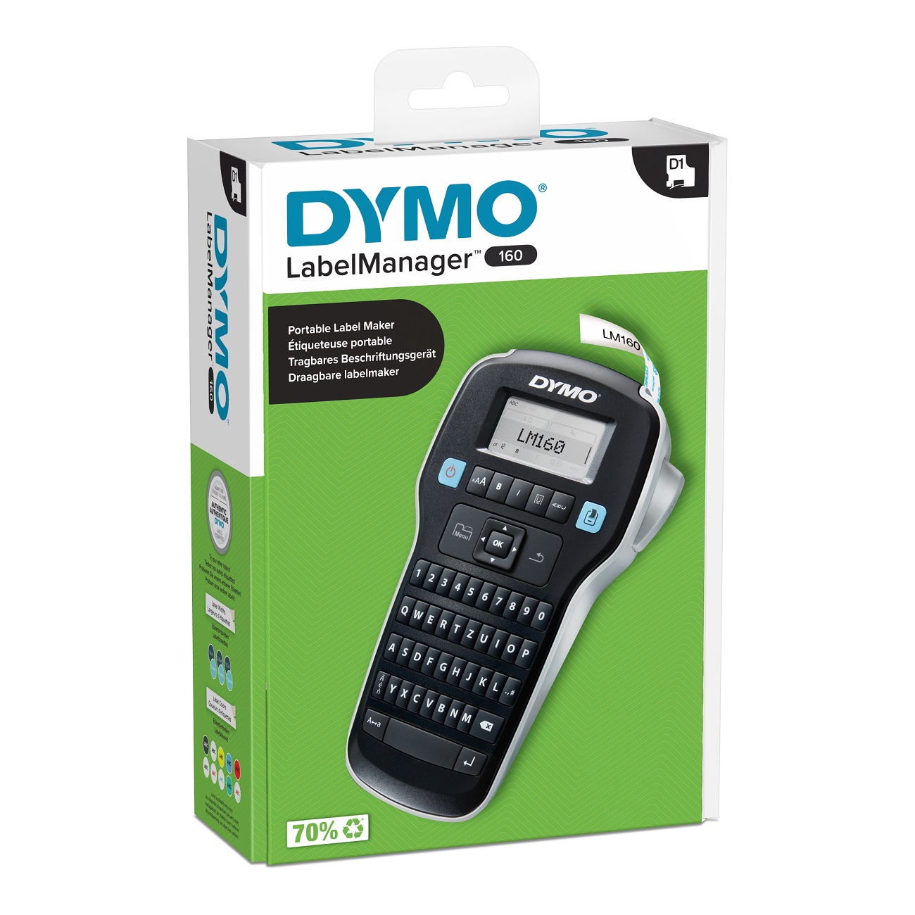DYMO LabelManager 160 6/9/12 mm D1-Bänder Qwertz - 2174611