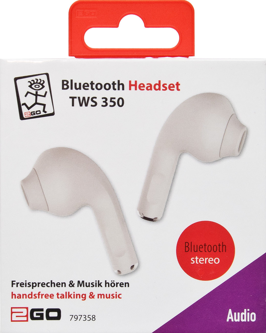 2GO Bluetooth Headset TWS 350 weiss - 797358