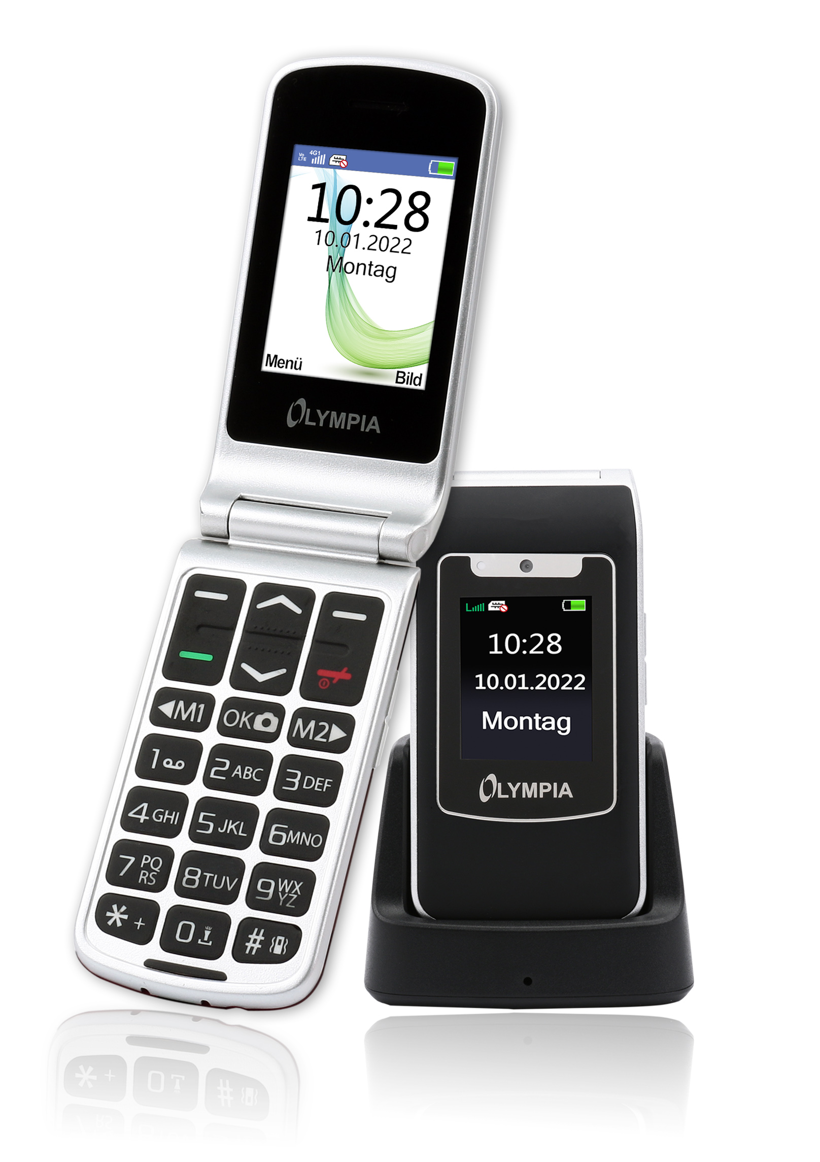 Olympia Mobiltelefon Style Duo 4G schwarz inkl. Dockingst.