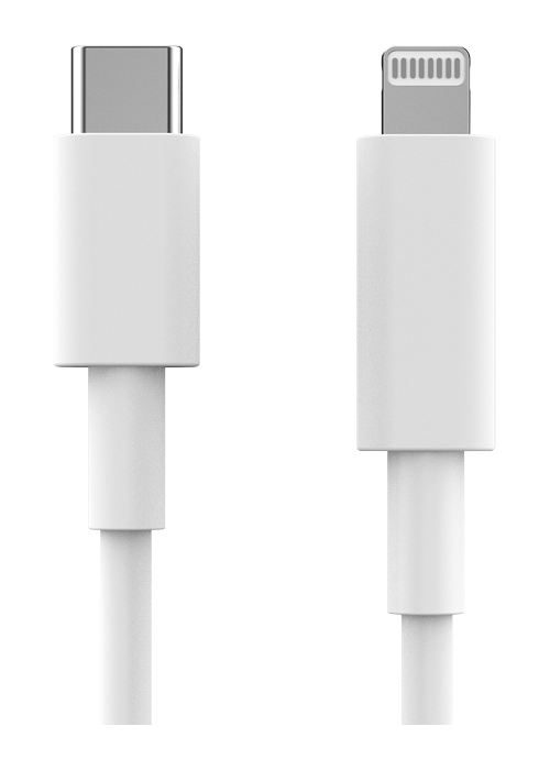 2GO USB Datenkabel Type-C 3.1 auf Lightning 1m weiß - 795848
