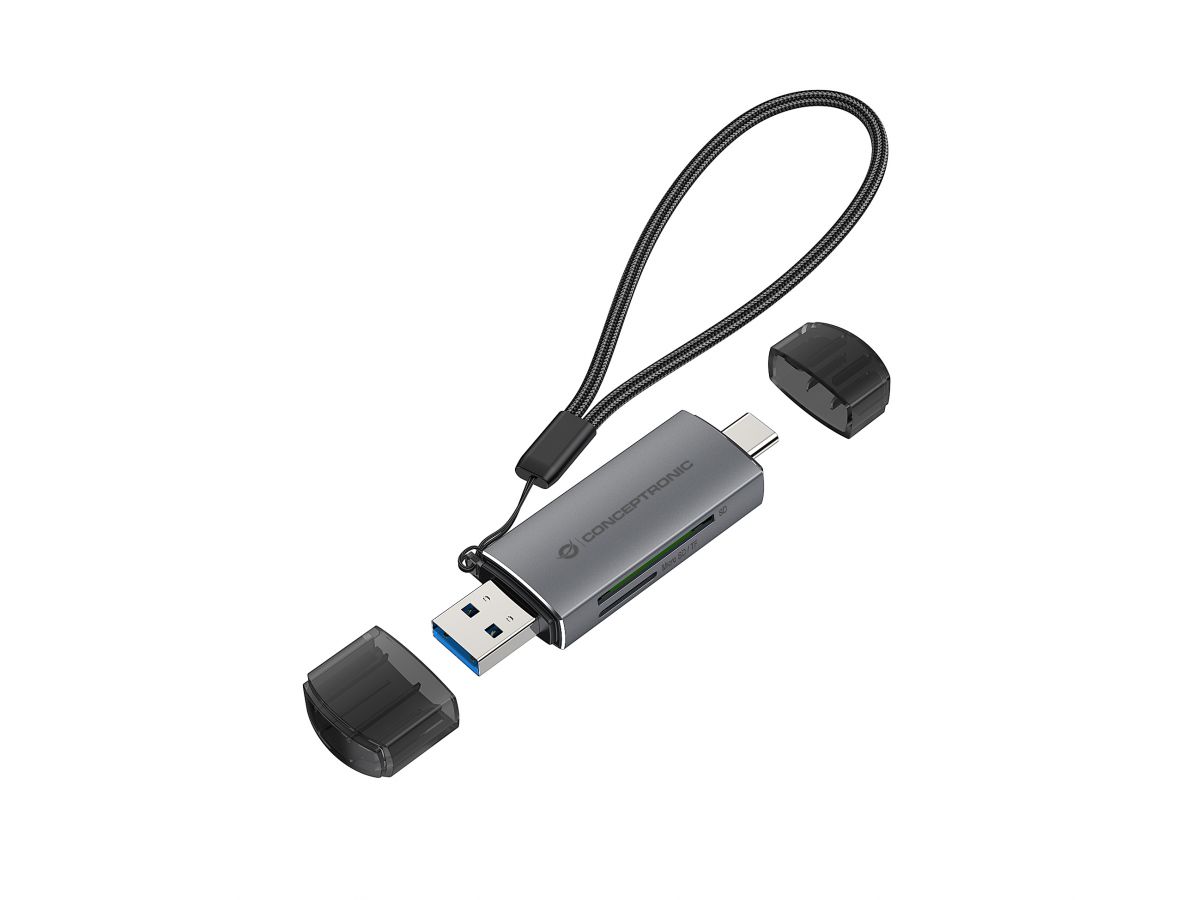 CONCEPTRONIC Card Reader USB-C/USB-A -> Micro SD/TF sw - BIAN05G