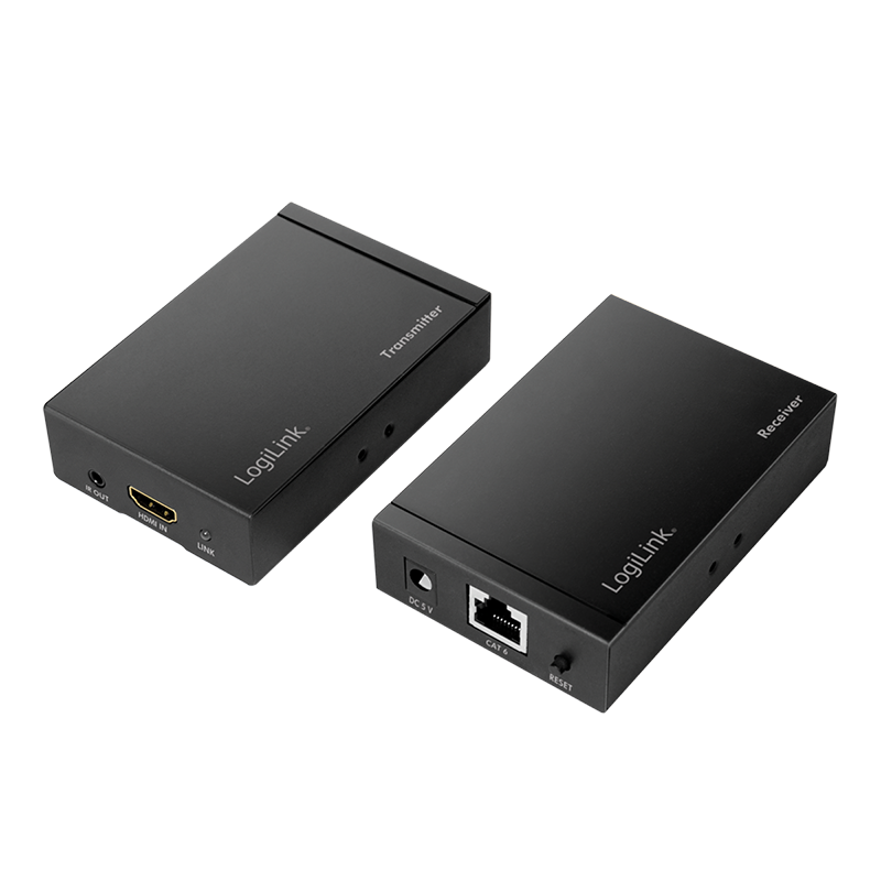 LogiLink HDMI-Extender-Set über LAN, 50m, 4K/30Hz, HDCP, IR - HD0024