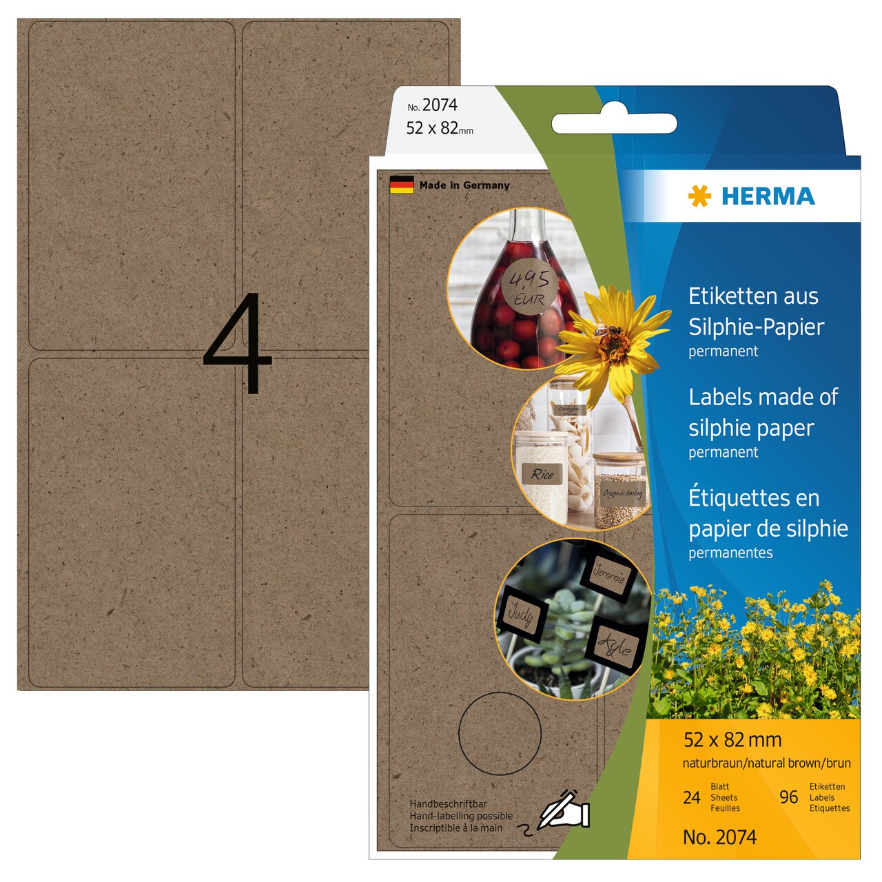 HERMA Büropackung Vielzwecketiketten Silphie 52x82mm - 2074